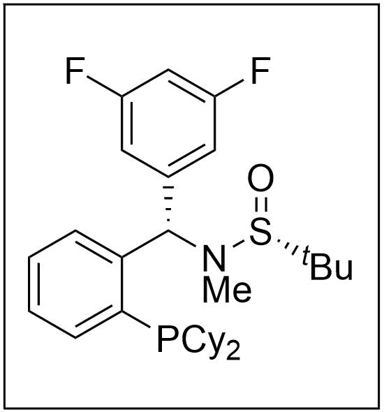 [S(R)]-N-[(S)-(3,5-二氟苯基)[2-(二环己基膦)苯基]甲基]-N-甲基-2-叔丁基亚磺酰胺,[S(R)]-N-[(S)-(3,5-difluorophenyl)(2-(dicyclohexylphosphino) phenyl)methyl]-N,2-dimethyl-2-propanesulfinamide