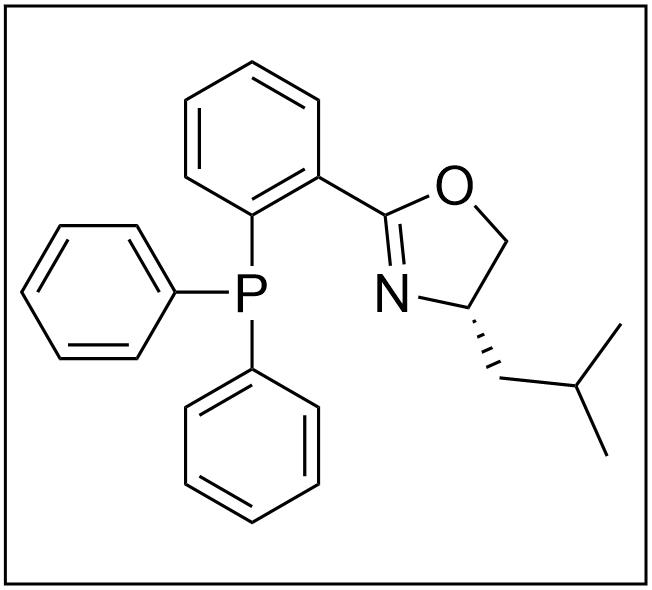 (S)-2-(2-(二苯基膦基)苯基)-4-异丁基-4,5-二氢恶唑,(S)-2-(2-(diphenylphosphino)phenyl)-4-isobutyl-4,5- dihydrooxazole