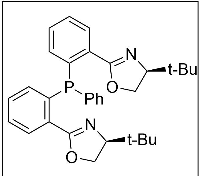 (4S,4'S)-2,2'-((苯基膦二基)双(2,1-亚苯基))双(4-(叔丁基)-4,5-二氢恶唑),Oxazole, 2,2'-[(phenylphosphinidene)di-2,1-phenylene]bis[4-(1,1-dimethylethyl)-4,5-dihydro-, (4S,4'S)- (9CI)