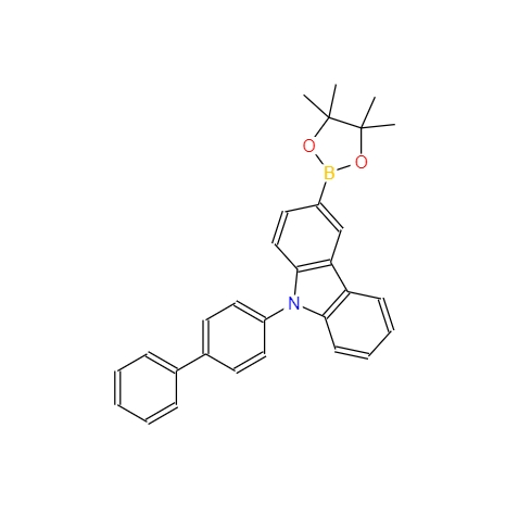 3-硼酸频哪醇酯-9-([1,1'-联苯]-4-基)咔唑,9H-Carbazole, 9-[1,1'-biphenyl]-4-yl-3-(4,4,5,5-tetraMethyl-1,3,2-dioxaborol