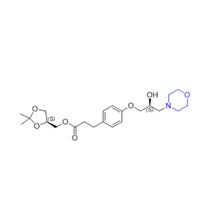 兰地洛尔杂质09,((S)-2,2-dimethyl-1,3-dioxolan-4-yl)methyl 3-(4-((S)-2- hydroxy-3-morpholinopropoxy)phenyl)propanoate