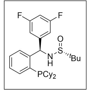 [S(R)]-N-[(R)-(3,5-二氟苯基)[2-(二环己基膦)苯基]甲基]-2-叔丁基亚磺酰胺,[S(R)]-N-[(R)-(3,5-difluorophenyl)(2-(dicyclohexylphosphino) phenyl)methyl]-2-methyl-2-propanesulfinamide