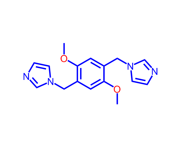 2,5-二甲氧基-1,4-二[(1-咪唑基)-甲基)]苯,1-[[4-(imidazol-1-ylmethyl)-2,5-dimethoxyphenyl]methyl]imidazole