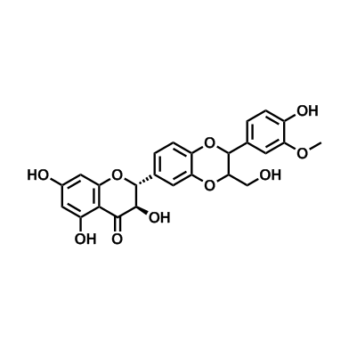 (2R,3R)-3,5,7-三羟基-2-(2-(4-羟基-3-甲氧基苯基)-3-(羟甲基)-2,3-二氢苯并[b][1,4]二噁烷-6-基)苯并二氢吡喃-4-酮,(2R,3R)-3,5,7-Trihydroxy-2-(2-(4-hydroxy-3-methoxyphenyl)-3-(hydroxymethyl)-2,3-dihydrobenzo[b][1,4]dioxin-6-yl)chroman-4-one