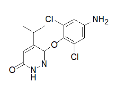 6-（4-氨基-2,6-二氯-苯氧基）-5-異丙基-2H-噠嗪-3-酮,Rismetatrol