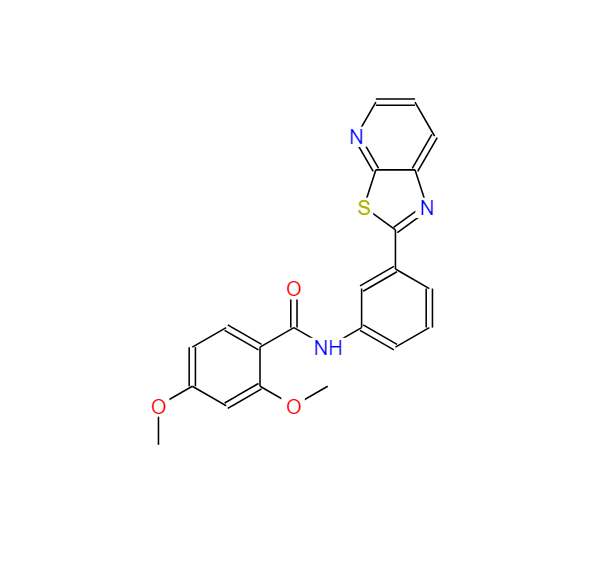 2,4-二甲氧基-N-(3-噻唑并[5,4-B]吡啶-2-基苯基)苯甲酰胺,Benzamide, 2,4-dimethoxy-N-(3-thiazolo[5,4-b]pyridin-2-ylphenyl)-