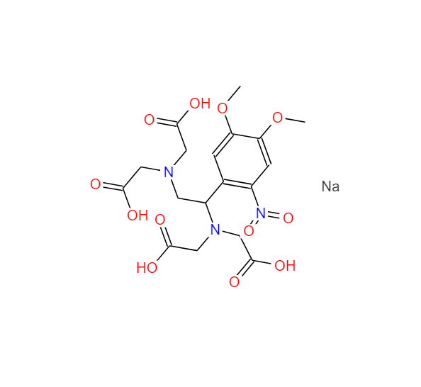 甘氨酸,N,N'-[1-(4,5-二甲氧基-2-硝基苯基)-1,2-乙二基]雙[N-(羧甲基)-,四鈉鹽(9CL),Glycine, N,N'-[1-(4,5-dimethoxy-2-nitrophenyl)-1,2-ethanediyl]bis[N-(carboxymethyl)-, tetrasodium salt (9CI)