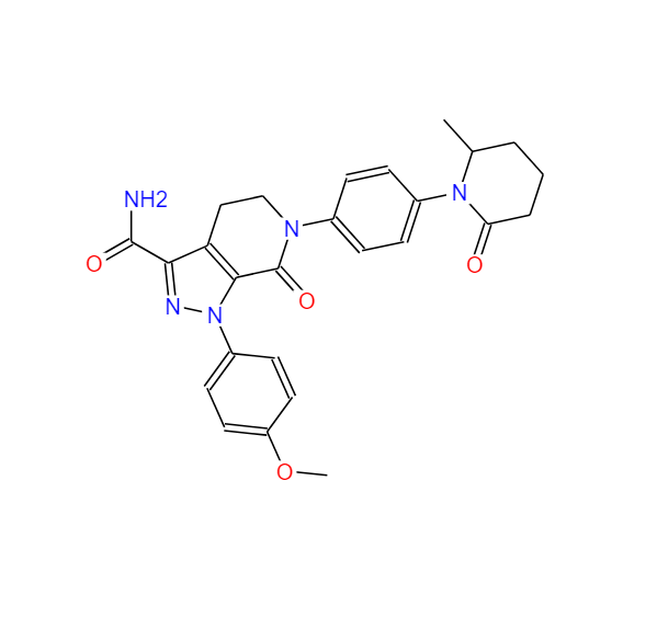 1-(4-甲氧基苯基)-6-(4-(2-甲基-6-氧代哌啶-1-基)苯基)-7-氧代-4,5,6,7-四氫-1H-吡唑并[3,4-C]吡啶-3-甲酰胺,1-(4-Methoxyphenyl)-6-(4-(2-Methyl-6-oxopiperidin-1-yl)phenyl)-7-oxo-4,5,6,7-tetrahydro-1H-pyrazolo[3,4-c]pyridine-3-carboxaMide
