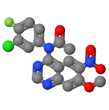 N-(3-氯-4-氟苯基)-N-(7-甲氧基-6- 硝基喹唑啉-4-基)乙酰胺,N-(3-Chloro-4-fluorophenyl)-N-(7-methoxy-6-nitroquinazolin-4-yl)acetamide