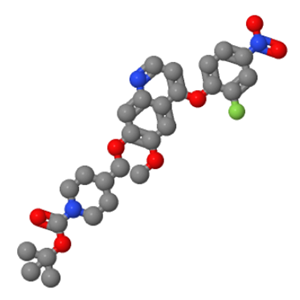 6-甲氧基-7-(N-BOC-4-哌啶甲氧基)-4-(2-氟-4-硝基-苯氧基)-喹啉；849217-45-4