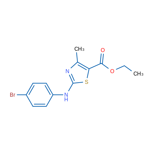 Ethyl 2-[(4-bromophenyl)amino]-4-methyl-1,3-thiazole-5-carboxylate,Ethyl 2-[(4-bromophenyl)amino]-4-methyl-1,3-thiazole-5-carboxylate