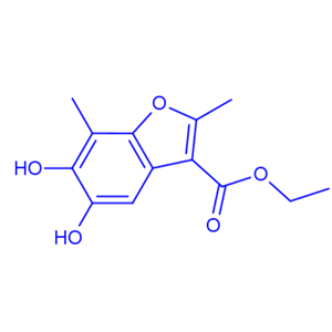 ethyl 5,6-dihydroxy-2,7-dimethylbenzofuran-3-carboxylate,ethyl 5,6-dihydroxy-2,7-dimethylbenzofuran-3-carboxylate