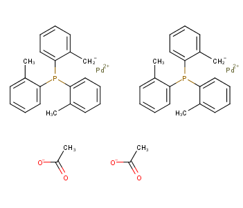反式-双[2-(二邻甲苯基膦)苄基]乙酸二钯,trans-Bis(acetato)bis[2-[bis(2-methylphenyl)phosphino]benzyl]dipalladium(II)