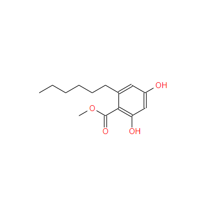 2,4-二羟基-6-己基-苯甲酸甲酯,Benzoic acid, 2-hexyl-4,6-dihydroxy-, methyl ester