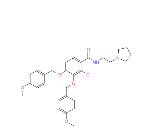 2-氯-3,4-二對甲氧苯甲氧基-N-(2-(1-吡咯烷)乙基)苯甲酰胺,2-chloro-3,4-bis((4-methoxybenzyl)oxy)-N-(2-(pyrrolidin-1-yl)ethyl)benzamide