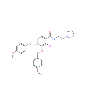2-氯-3,4-二对甲氧苯甲氧基-N-(2-(1-吡咯烷)乙基)苯甲酰胺