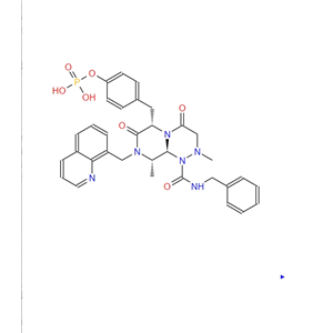 4-((6S,9S,9aS)-1-(苄基氨甲酰)-2,9-二甲基-4,7-二氧-8-(喹啉-8-基甲基)八氢-2H-吡嗪并[2,1-c][1,2,4]三嗪-6-基)甲基)苯基磷酸二氢单酯