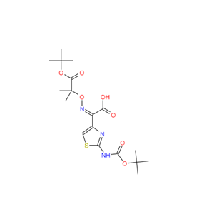 2-(((1-(叔丁氧基)-2-甲基-1-氧丙烷-2-基)氧基)亚氨基)-2-(2-((叔丁氧基羰基)氨基)噻唑-4 -基)乙酸,(Z)-2-(((1-(tert-butoxy)-2-methyl-1-oxopropan-2-yl)oxy)imino)-2-(2-((tert-butoxycarbonyl)amino)thiazol-4-yl)aceticacid