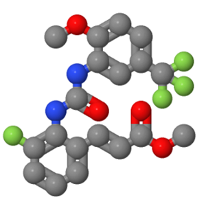 (2E)-3-[3-氟-2-[[[2-甲氧基-5(三氟甲基)苯基]氨基]羰基]氨基]苯基]-2-丙烯酸甲酯,2-Propenoic acid, 3-[3-fluoro-2-[[[[2-methoxy-5-(trifluoromethyl)phenyl]amino]carbonyl]amino]phenyl]-, methyl ester, (2E)-