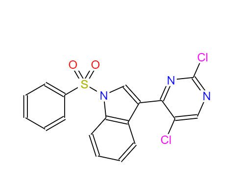 3-(2,5二氯嘧啶-4-基)-1-苯磺酰基吲哚,1-(benzenesulfonyl)-3-(2,5-dichloropyriMidin-4-yl)-1H-indole