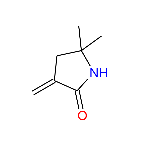 5,5-二甲-3-亞甲基-2-吡咯烷酮,5,5-dimethyl-3-methylidenepyrrolidin-2-one