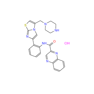 N-(2-(3-(哌嗪-1-基甲基)咪唑并[2,1-b]噻唑-6-基)苯基)喹喔啉-2-甲酰胺x鹽酸鹽,N-(2-(3-(Piperazin-1-ylmethyl)imidazo[2,1-b]thiazol-6-yl)phenyl)quinoxaline-2-carboxamide xhydrochloride