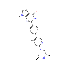 REL-2-[4-[6-[(3R,5S)-3,5-二甲基-1-哌嗪基]-4-甲基-3-吡啶基]苯基]-3,7-二氢-7-甲基-4H-吡咯并[2,3-D]嘧啶-4-酮