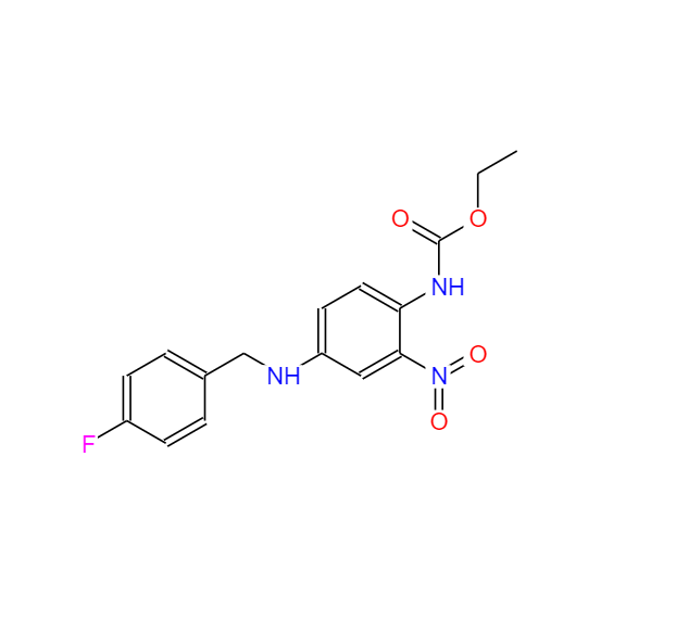 2-乙氧羰基氨基-5-(4-氟苄基氨基)硝基苯,{4-[(4-fluorobenzil)aMMino]-2-nitrofenil}carbaMMato di etile