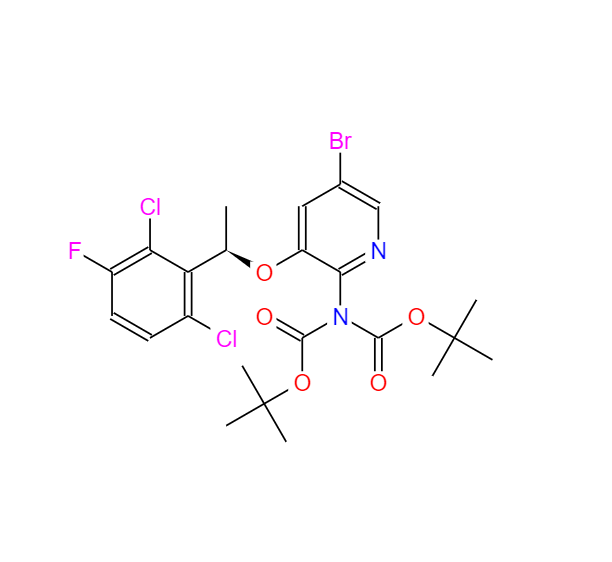 (R)-5-溴-N,N-二-(叔丁氧基羰基)-3-(1-(2,6-二氯-3-氟苯基)甲氧基)吡啶-2-胺,(R)-5-BroMo-N,N-bis-(tert-butoxycarbonyl)-3-(1-(2,6-dichloro-3-fluorophenyl)ethoxy)pyridin-2-aMine