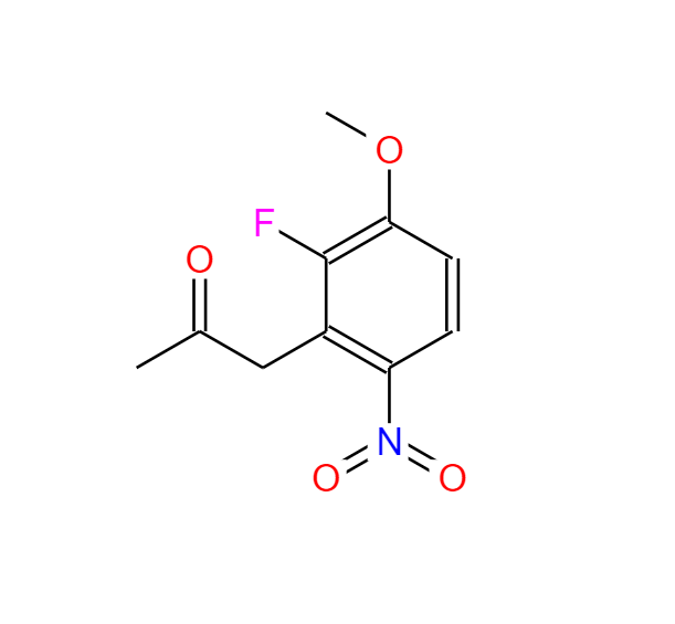 1-(2-氟-3-甲氧基-6-硝基苯)-2-丙酮,2-PROPANONE, 1-(2-FLUORO-3-METHOXY-6-NITROPHENYL)-