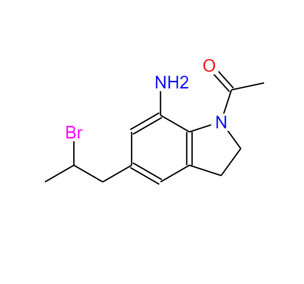 1-[7-氨基-5-(2-溴丙基)-2,3-二氢-1H-吲哚-1-基]-乙酮,Ethanone, 1-[7-amino-5-(2-bromopropyl)-2,3-dihydro-1H-indol-1-yl]-