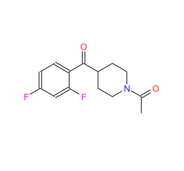 1-乙?；?4-(2',4'-二氟苯甲?；?哌啶,1-Acetyl-4-(2,4-difluorobenzoyl)piperidine