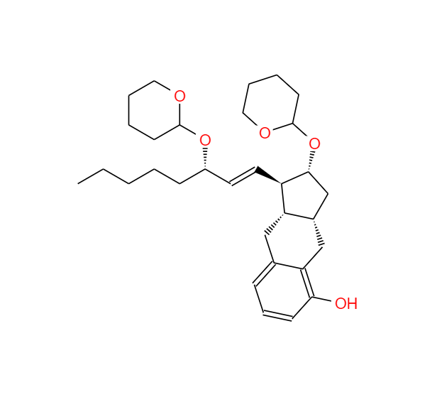 1H-苯并[F]吲哚-5-酚,2,3,3A,4,9,9A-六氫-2-[(四氫-2H-吡喃-2-基)氧基]-1-[(1E,3S)-3-[(四氫-2H-吡喃-2-基)氧基]-1-辛烯-1-基]-,(1R,2R,3AS,9AS),1H-Benz[f]inden-5-ol, 2,3,3a,4,9,9a-hexahydro-2-[(tetrahydro-2H-pyran-2-yl)oxy]-1-[(1E,3S)-3-[(tetrahydro-2H-pyran-2-yl)oxy]-1-octen-1-yl]-, (1R,2R,3aS,9aS)-