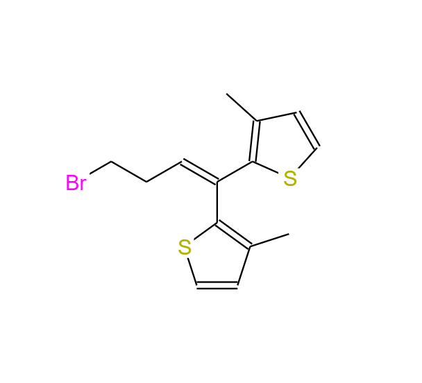 2,2'-(4-溴-1-亚丁烯基)双[3-甲基噻吩],4-BROMO-1,1-BIS(3-METHYL-2-THIENYL)-1-BUTENE