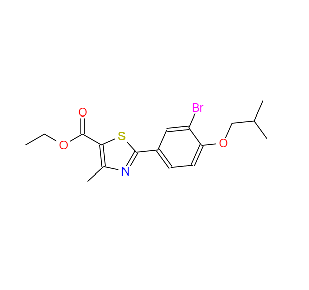 2-(3-溴-4-异丁氧基苯基)-4-甲基噻唑-5-甲酸乙酯,Ethyl 2-(3-bromo-4-isobutoxyphenyl)- 4-methyl-5-thiazolecarboxylate