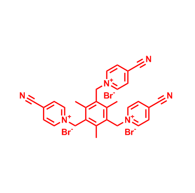 1,1',1''-((2,4,6-三甲基苯-1,3,5-三基)三(亞甲基))三(4-氰基吡啶-1-鎓)溴化物,1,1',1''-((2,4,6-Trimethylbenzene-1,3,5-triyl)tris(methylene))tris(4-cyanopyridin-1-ium) bromide