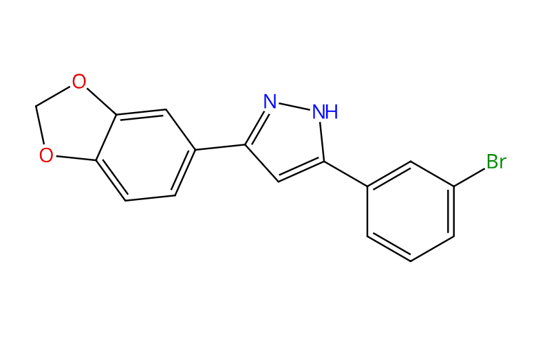 3-(1,3-苯并二恶唑-5-基)-5-(3-溴苯基)-1H-吡唑,Anle138b