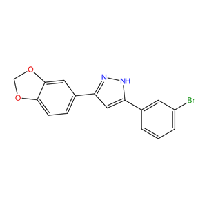 3-(1,3-苯并二恶唑-5-基)-5-(3-溴苯基)-1H-吡唑
