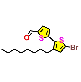 5'-溴-3'-辛基-[2,2'-雙噻吩]-5-甲醛,2,2'-Bithiophene]-5-carboxaldehyde, 5'-bromo-3'-octyl-