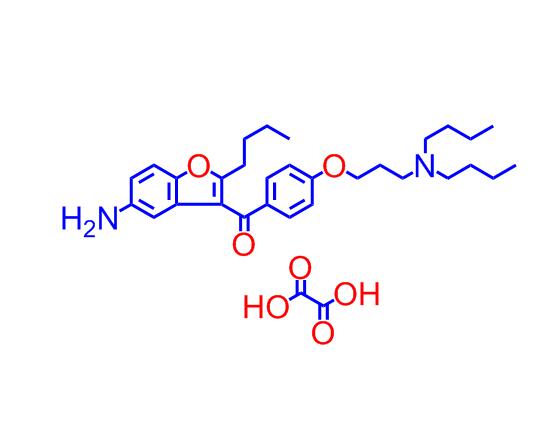 (5-氨基-2-丁基-3-苯并呋喃基)[4-[3-(二丁基氨基)丙氧基]苯基]甲酮二草酸盐,(5-Amino-2-butylbenzofuran-3-yl)(4-(3-(dibutylamino)propoxy)phenyl)methanoneoxalate