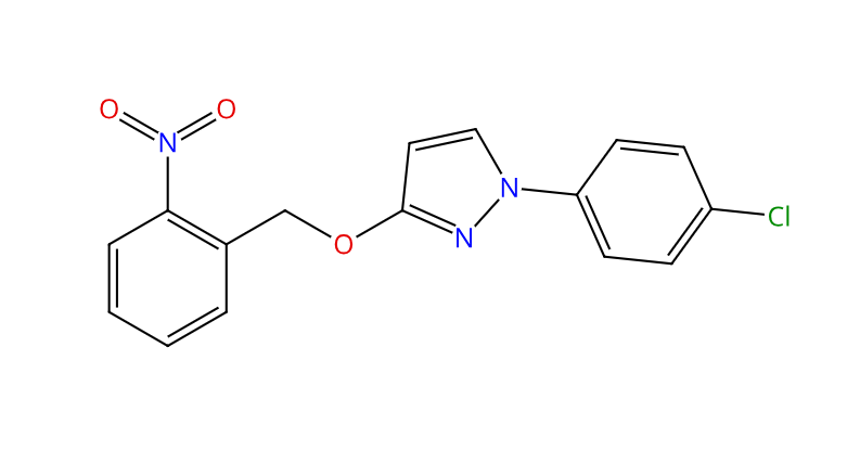 1-(4-氯苯基)-3-((2-硝基苄基)氧基)-1H-吡唑,1-(4-Chlorophenyl)-3-((2-nitrobenzyl)oxy)-1H-pyrazole