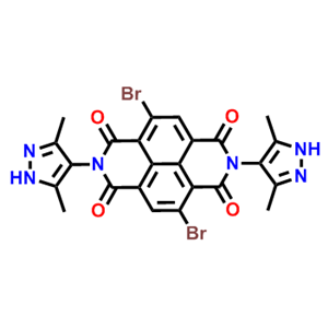 4,9-二溴-2,7-双（3,5-二甲基-1H-吡唑-4-基）苯并[1mn][3,8]菲咯啉-1,3,6,8（2H，7H）-四酮