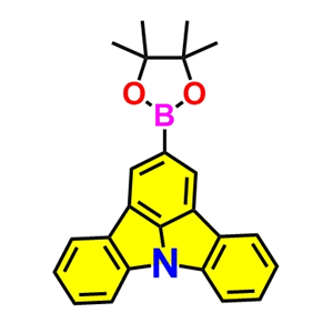 2-(4,4,5,5-四甲基-1,3,2-二氧杂硼杂环戊烷-2-基)吲哚并咔唑 ；1369369-44-7