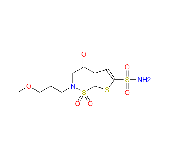 3,4-二氢-2-(3-甲氧基丙基)-4-氧代-2H-噻吩并[3,2-E]-1,2-噻嗪-6-磺酰胺 1,1-二氧化物,3,4-Dihydro-2-(3-methoxypropyl)-4-oxo-2H-thieno[3,2-e]-1,2-thiazine-6-sulfonamide 1,1-dioxide