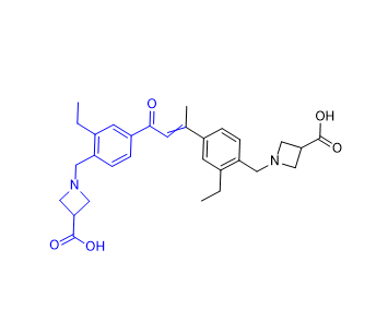 西尼莫德杂质02,1,1'-(((1-oxobut-2-ene-1,3-diyl)bis(2-ethyl-4,1-phenylene))bis(methylene))bis(azetidine-3-carboxylic acid)
