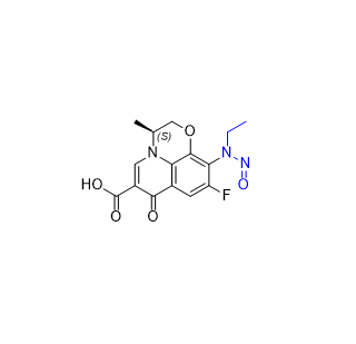左氧氟沙星杂质35,(S)-10-(ethyl(nitroso)amino)-9-fluoro-3-methyl-7-oxo-2,3-dihydro-7H-[1,4]oxazino[2,3,4-ij]quinoline-6-carboxylic acid