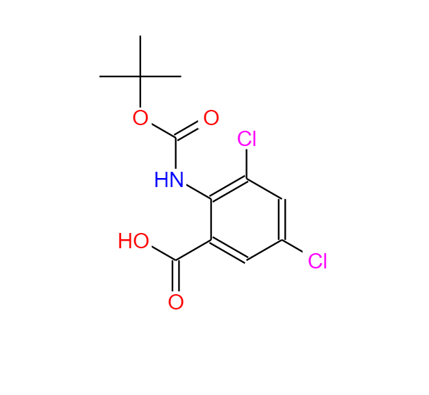 2-叔丁氧基羰氨基-3,5-二氯苯甲酸,2-TERT-BUTOXYCARBONYLAMINO-3,5-DICHLOROBENZOIC ACID