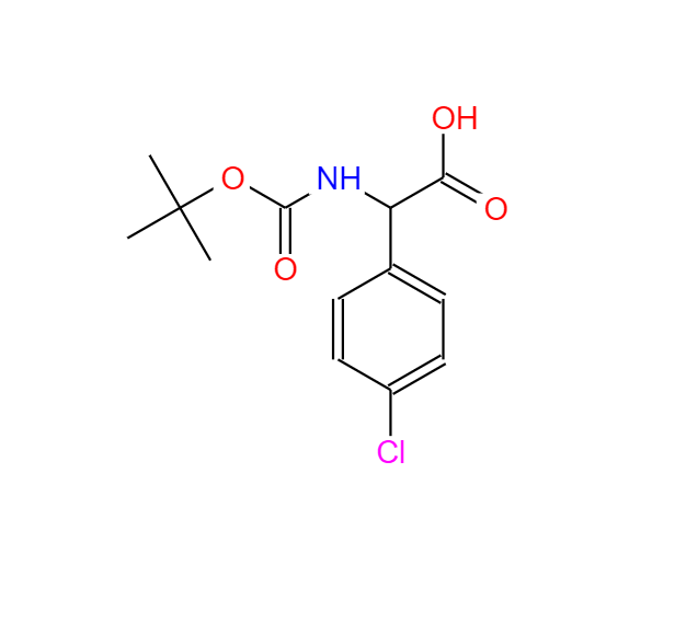 N-叔丁氧羰基氨基-(4-氯苯基)乙酸,N-BOC-2-(4''-CHLOROPHENYL)-DL-GLYCINE