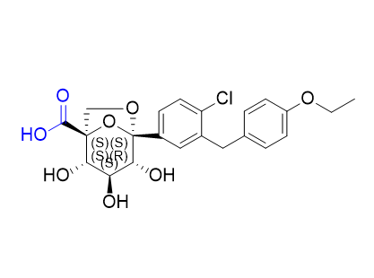 埃格列凈雜質(zhì)16,(1S,2S,3S,4R,5S)-5-(4-chloro-3-(4-ethoxybenzyl)phenyl)-2,3,4-trihydroxy-6,8-dioxabicyclo[3.2.1]octane-1-carboxylic acid