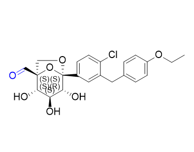 埃格列净杂质17,(1S,2S,3S,4R,5S)-5-(4-chloro-3-(4-ethoxybenzyl)phenyl)-2,3,4-trihydroxy-6,8-dioxabicyclo[3.2.1]octane-1-carbaldehyde